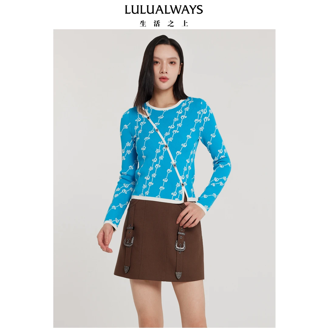 【高高甄选】LULUALWAYS小心机设计感修身套头针织衫