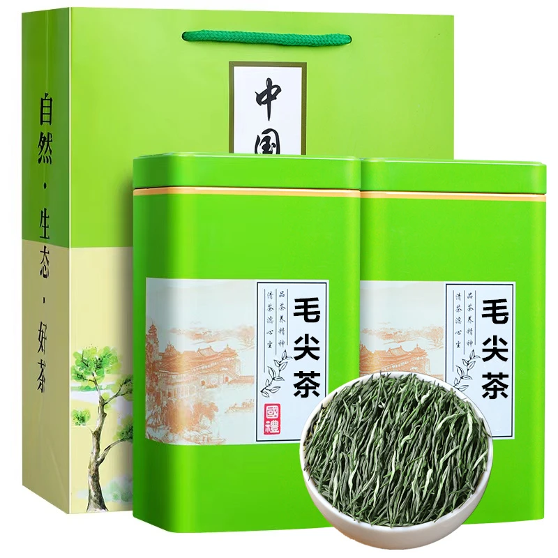 礼袋罐装2025新茶毛尖春茶高山明前茶叶绿茶浓香型500g礼盒罐装