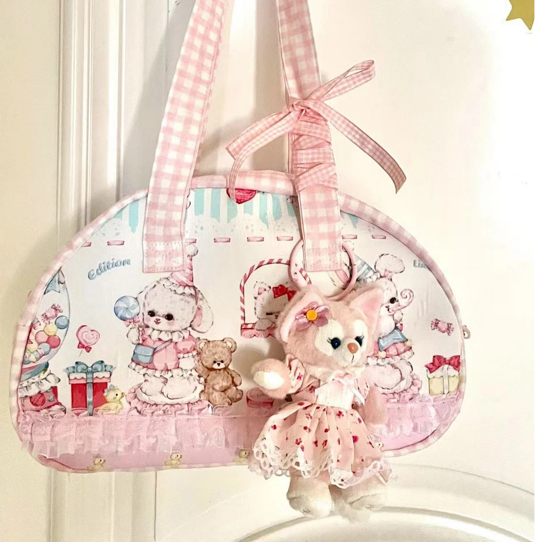 甜心塔可包包百搭印花单肩小清新时尚斜跨甜美少女心ins