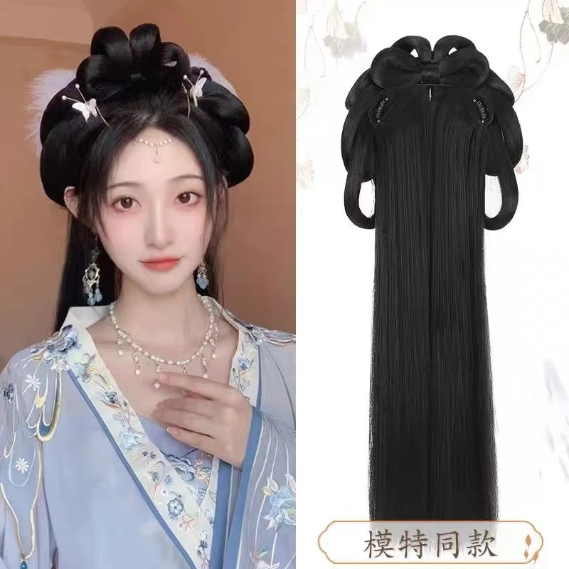 非金属锦纶婚庆饰品 （达人专属）桐落特卖汉服假发一体古风