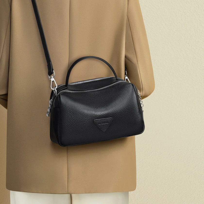 【丫头baby专属】红蜻蜓头层牛皮包包通勤百搭时尚斜跨L