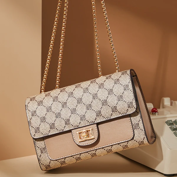 红蜻蜓包包小众复古链条包女式高颜值斜挎包单肩包百搭小方包女包