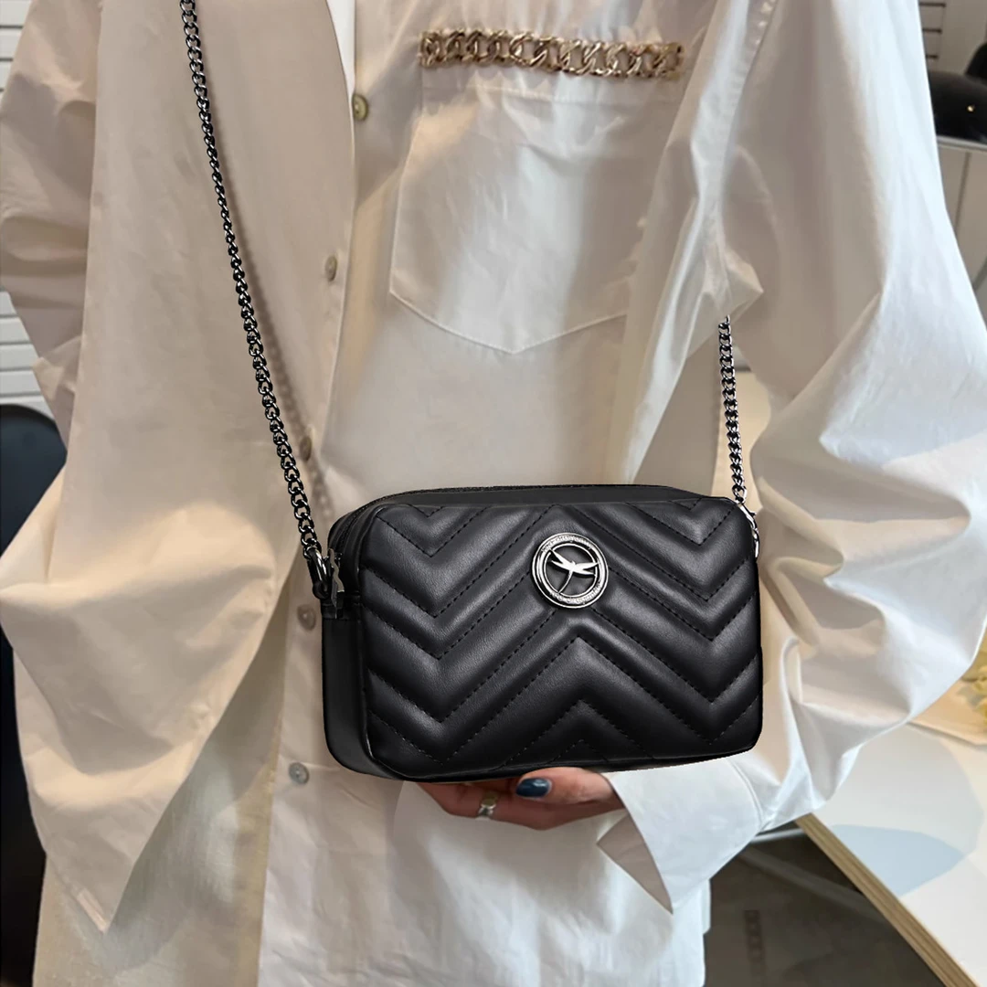 红蜻蜓时尚百搭女士包包新款2024爆款小香风菱格链条包包女C