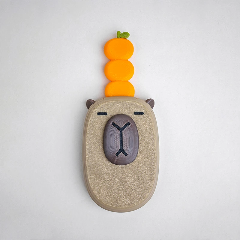 卡皮巴拉伸缩玩具水豚公仔3D打印定制摆件重力弹跳橘子萝卜刀解压