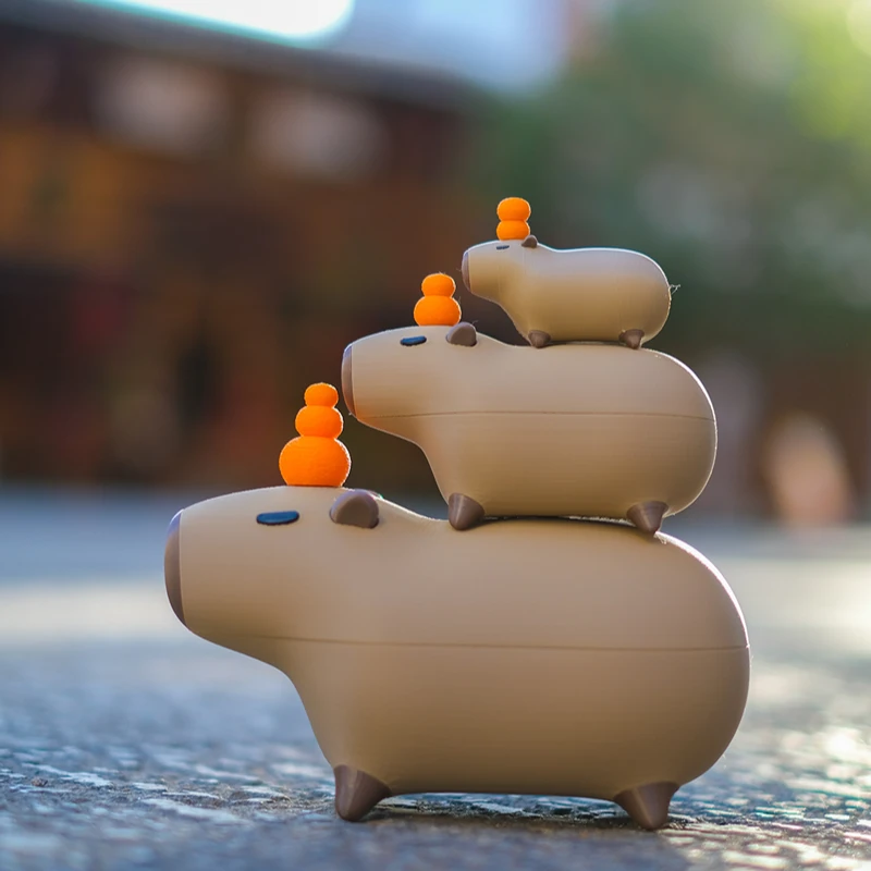 卡皮巴拉磁吸套娃叠叠乐水豚造型环保盒子3D打印定制大号中号