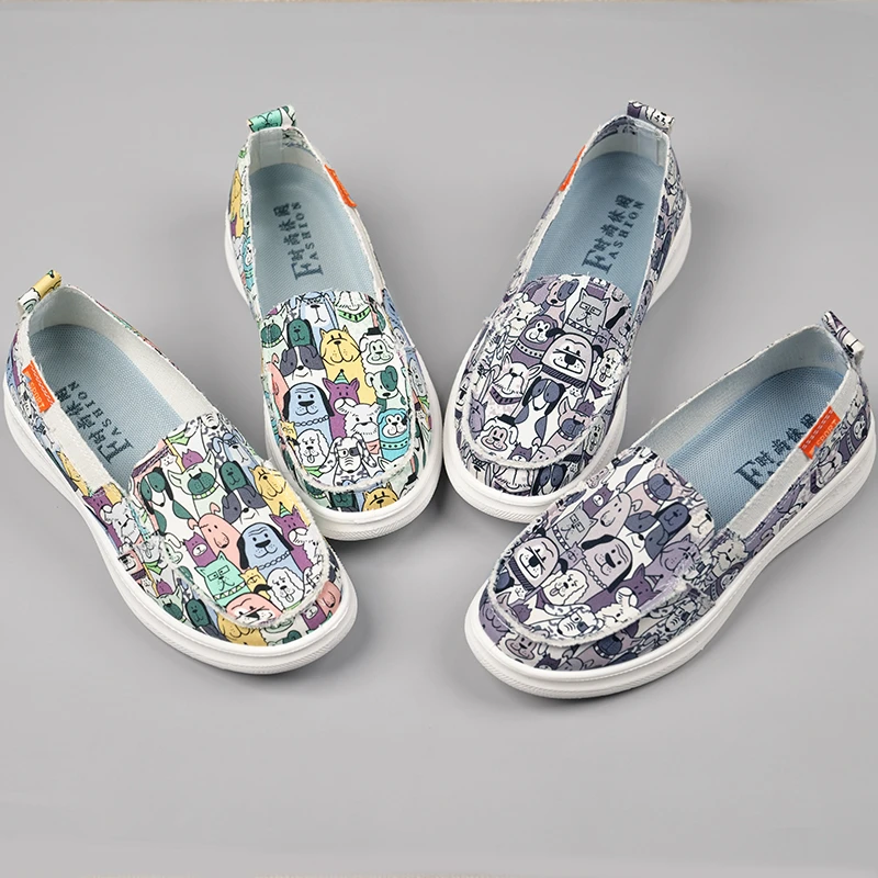 2025新款女单鞋透气休闲帆布鞋懒人一脚蹬软底防滑平底健步鞋