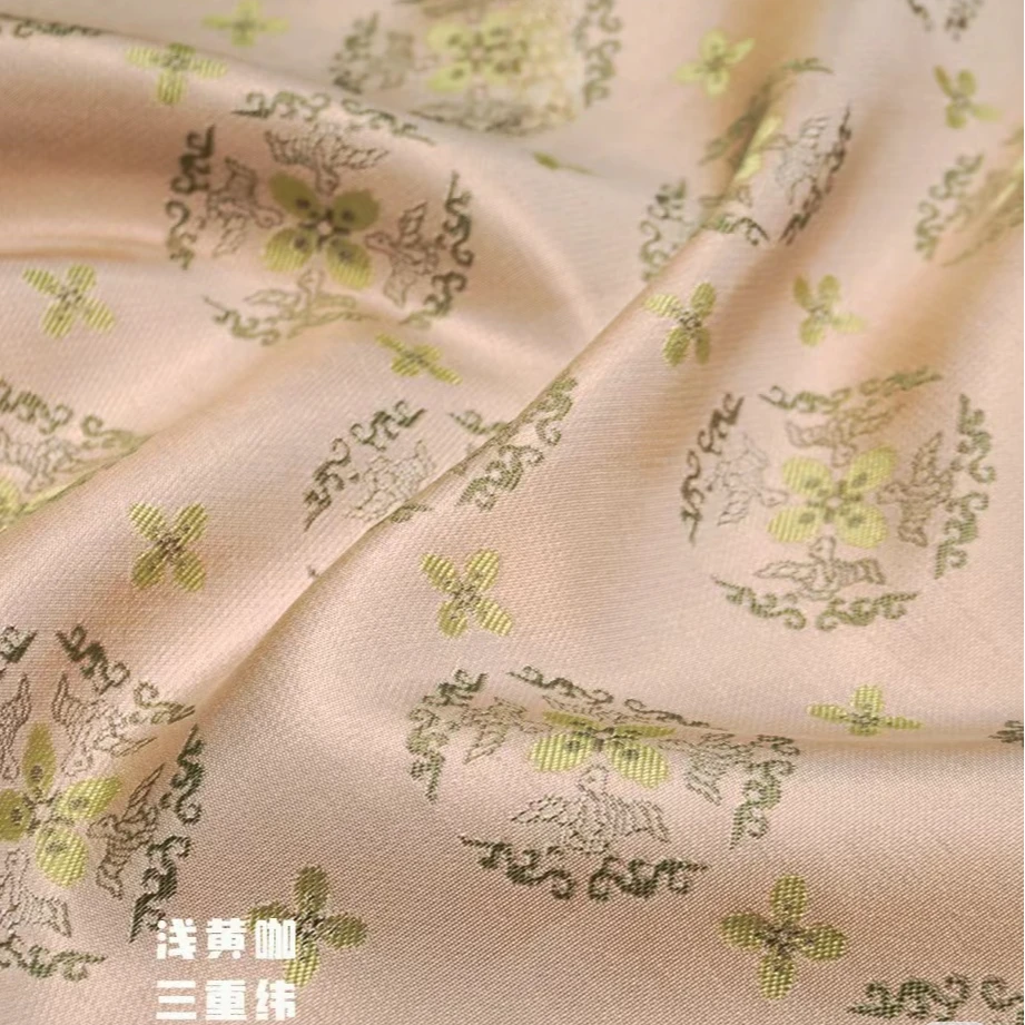【 雁南归】正品上久楷3重围31.5姆米连衣裙外套旗袍高端宋锦面料