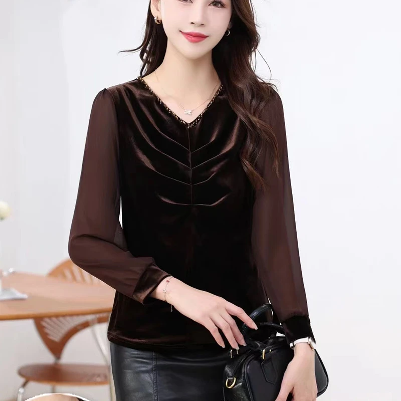 春秋时尚女装气质显瘦百搭打底衫洋气妈妈装5361