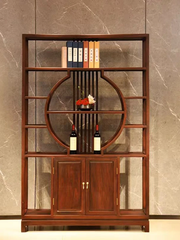 1.2米花瓶多宝阁新中式实木中式隔断茶叶柜置物展示架博古架屏风