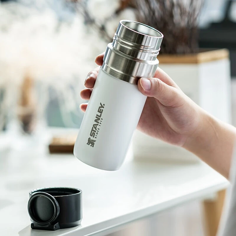 STANLEY 不锈钢真空保温杯白色370ml小巧双层便携式小型旅游小型