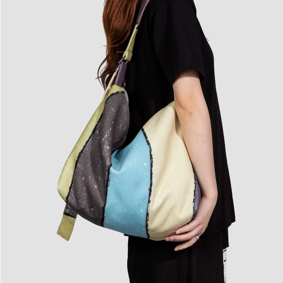 无则艺【宽肩带】这家布包很艺术|三色彩原创印花多用男女通用单肩