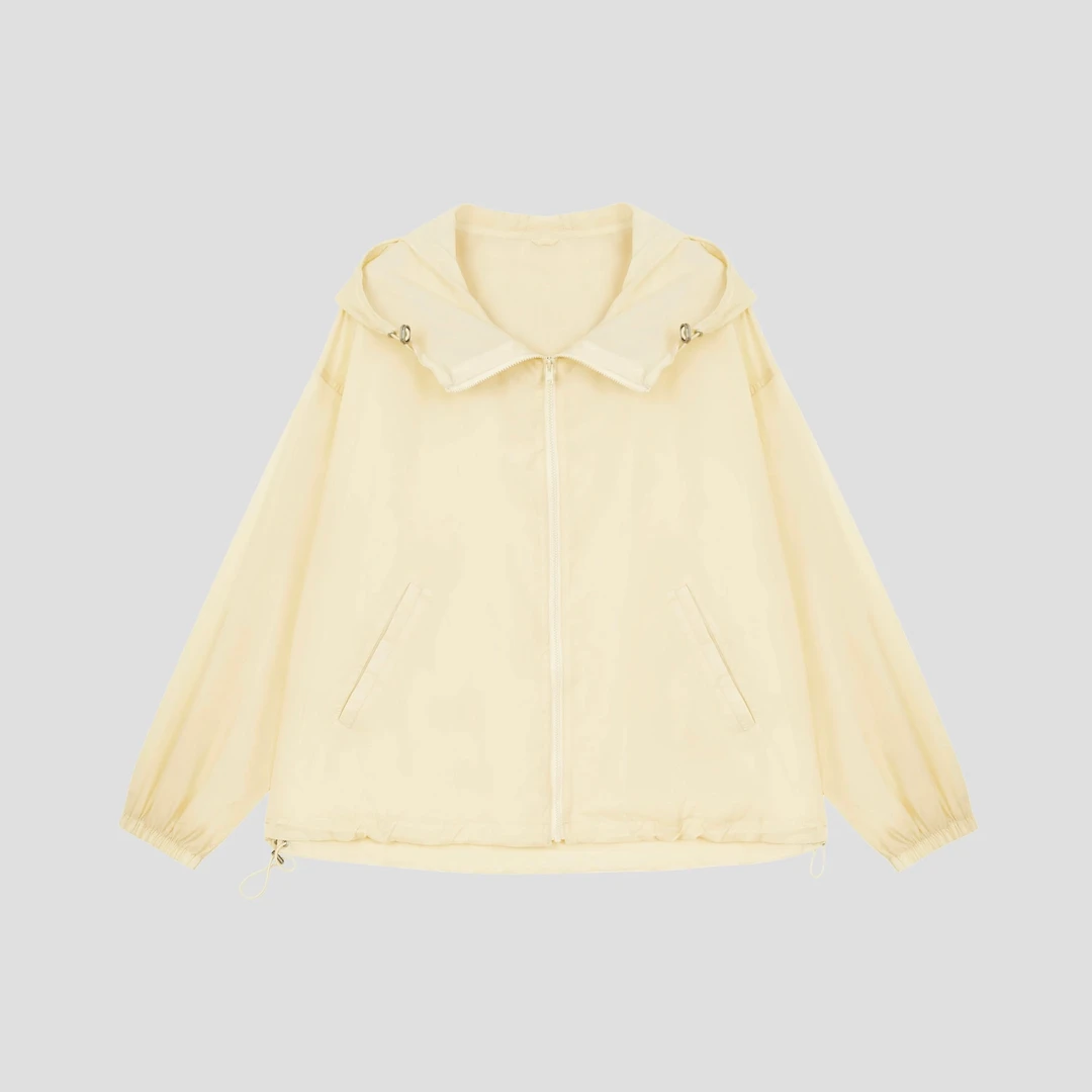 【燕子精选】时尚轻薄长袖防晒短外套休闲百搭宽松连帽女士