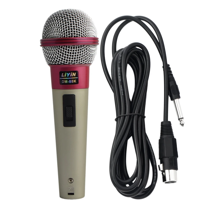 带线3.5米话筒家庭ktv专用卡拉ok唱歌功放拉杆音响粉色有线麦克风