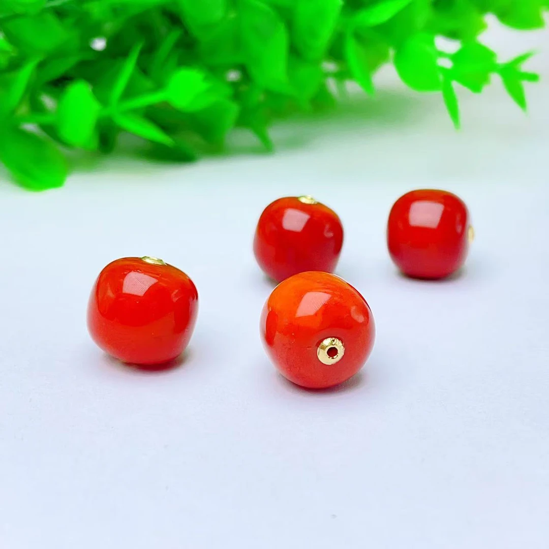 【萌宝饰品】A228天然玛瑙老型珠贴片顶珠主珠DIY散珠百搭 11mm多样