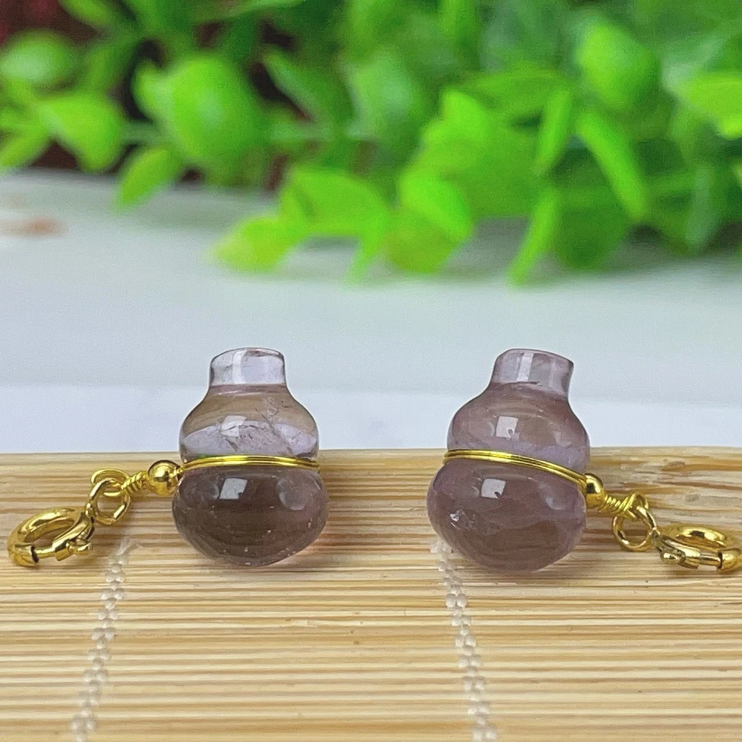 【萌宝饰品】A132紫水晶葫芦滴流款10*14mm时尚百搭DIY配饰