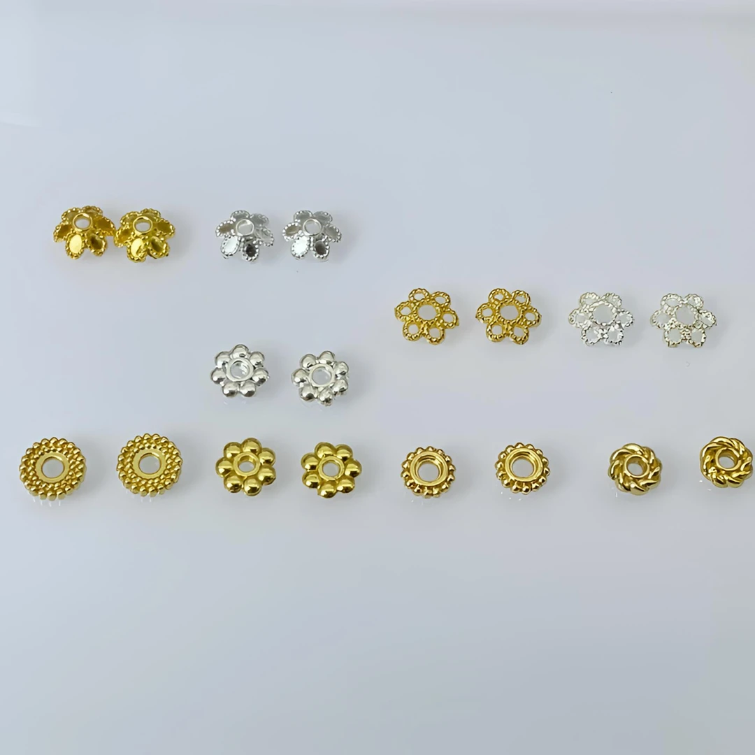 铜合金吊坠 【萌宝饰品】金色银色隔片隔环花托多样性选择DIY配饰