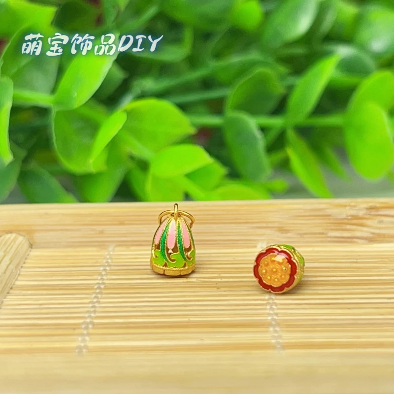 925银银制品 【萌宝饰品】烧蓝莲蓬小滴流9*6mm时尚DIY配饰 Z45