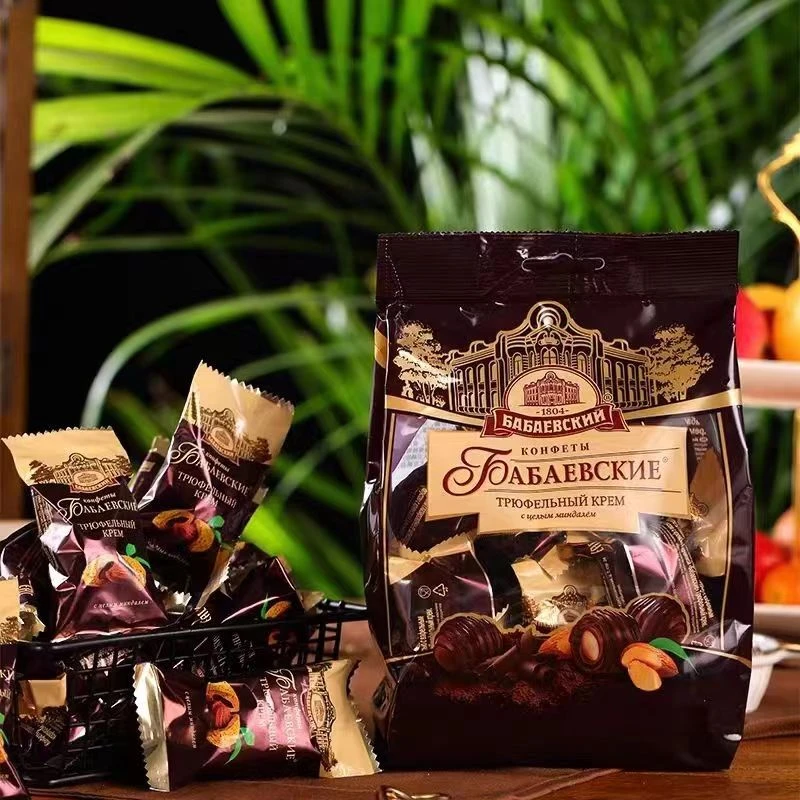 俄罗斯松露形扁桃仁巧克力夹心糖果200g美味