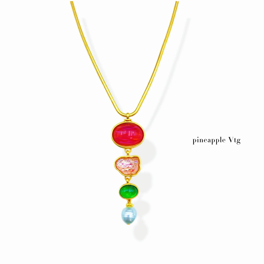 合金项链 菠萝中古Ben-Amun拜雅曼项链LK0206