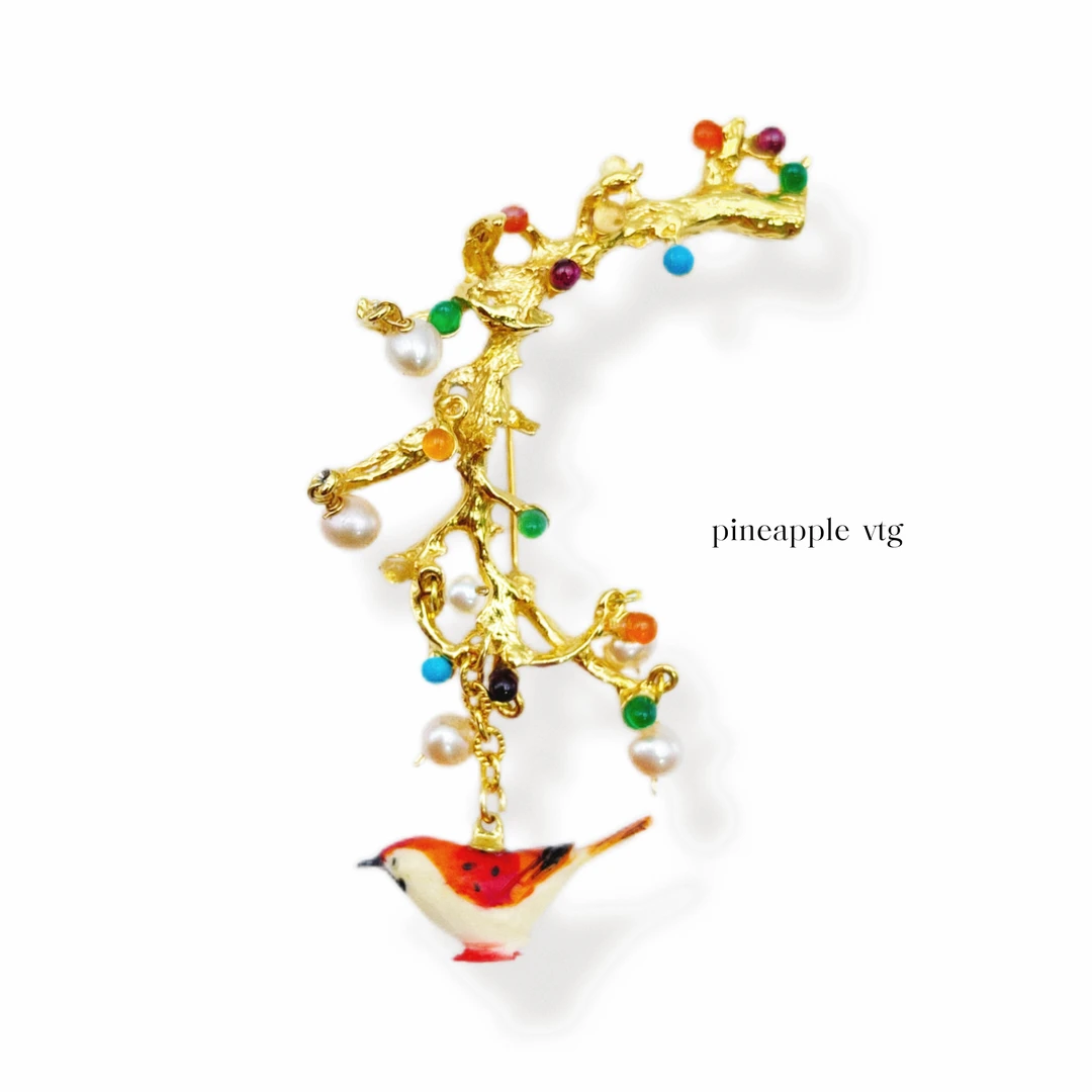 合金胸针 菠萝中古swoboda胸针LK2320