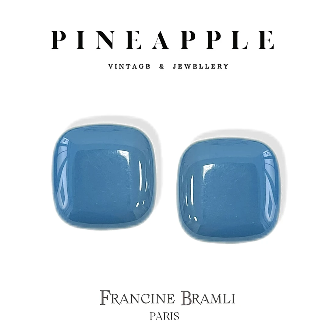 合金耳饰 菠萝中古FB耳夹LK7396