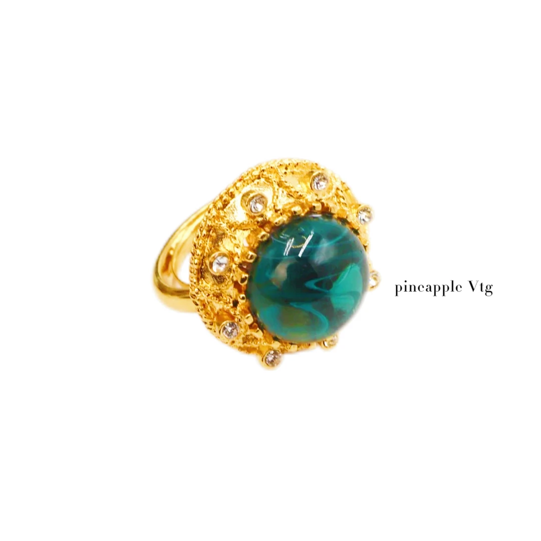 合金戒指 菠萝中古KJL戒指000293