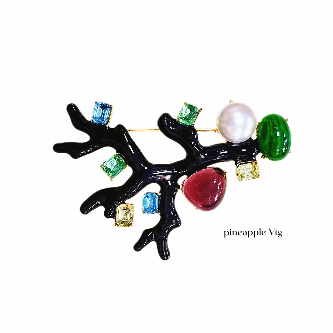 合金胸针 菠萝中古KJL胸针LK000334