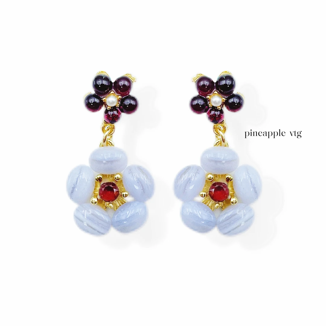 合金耳饰 菠萝中古Swoboda耳钉LK2331