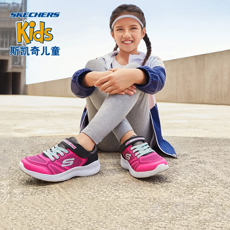 Skechers斯凯奇儿童鞋女童运动鞋舒适儿童跑步鞋透气小白鞋81372L