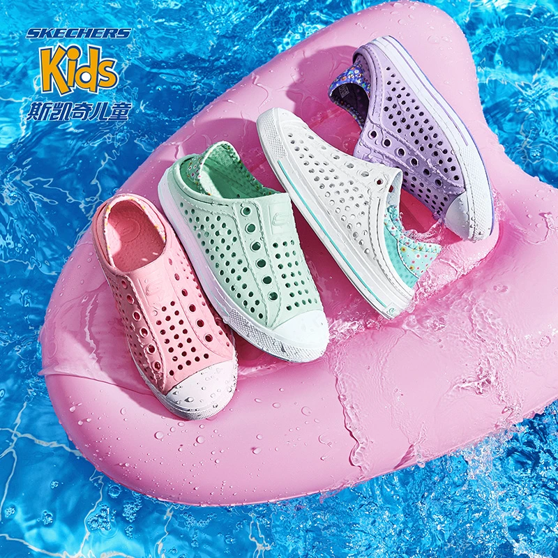 【斯凯奇】儿童舒适透气凉鞋沙滩洞洞鞋308006L/91995L DB