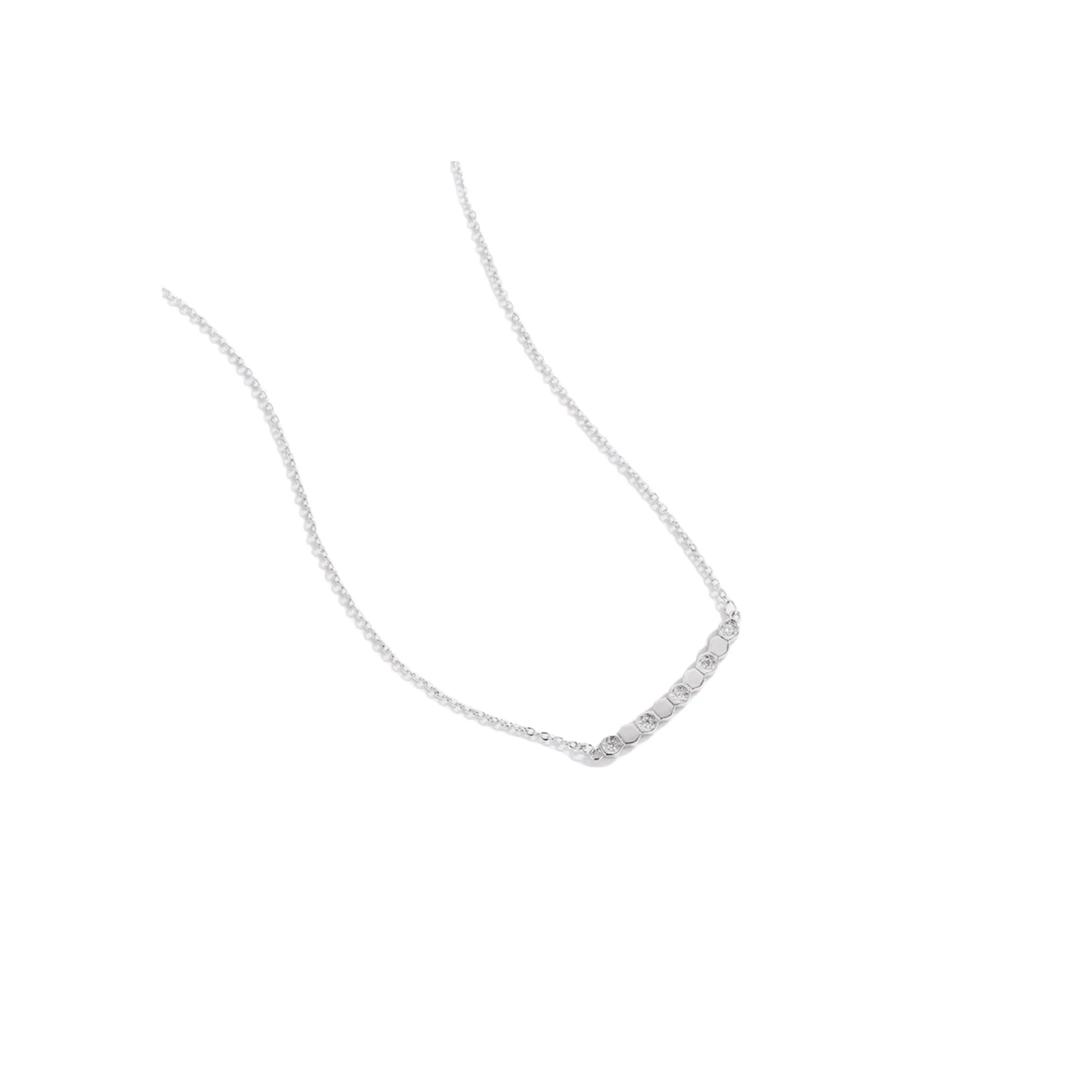 铜合金项链 时尚简约间钻项链