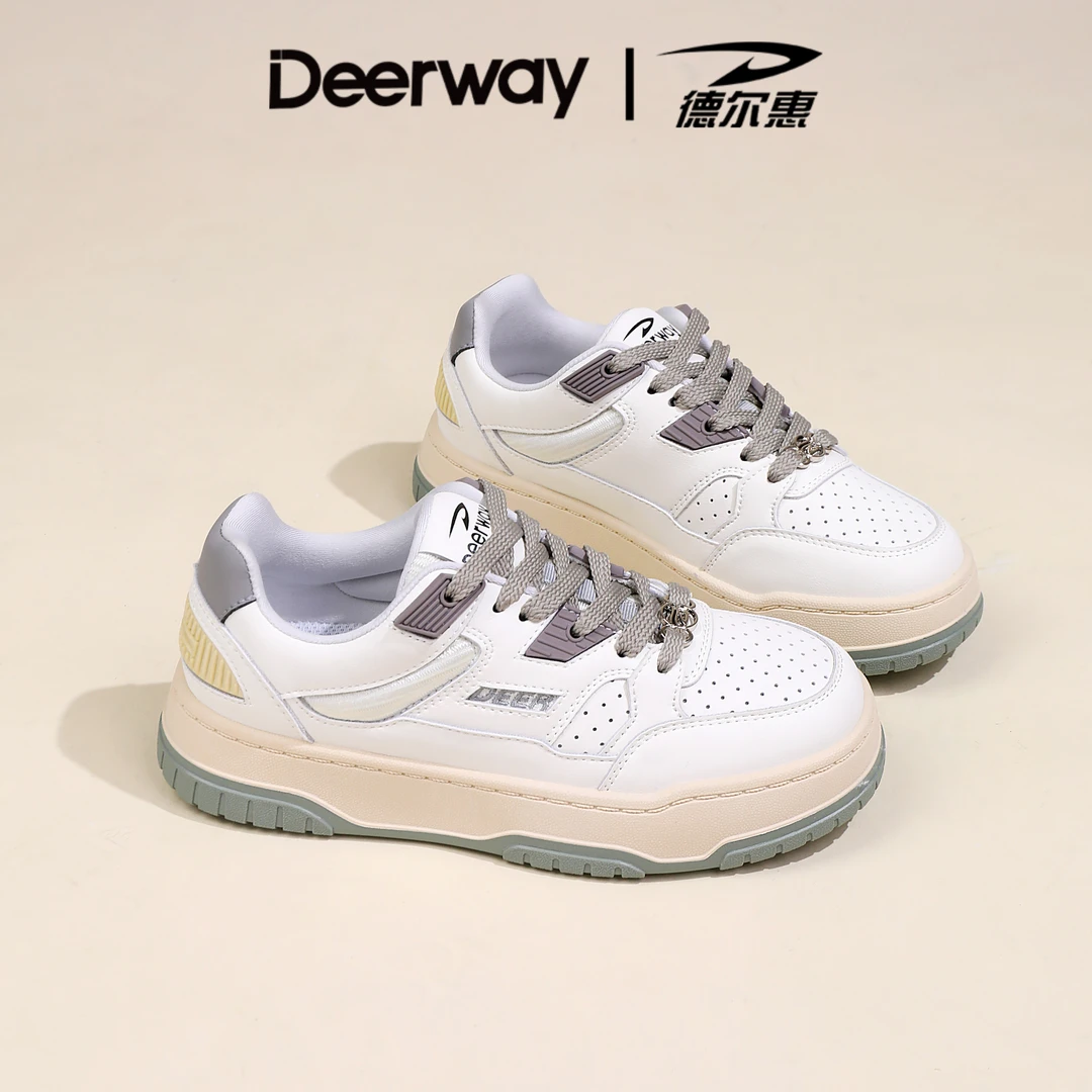 德尔惠正品女鞋春季时尚百搭小白鞋女款2025新款网红休闲鞋板鞋女