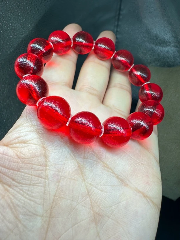 莫尔达维红陨单圈手串 必入款 e181