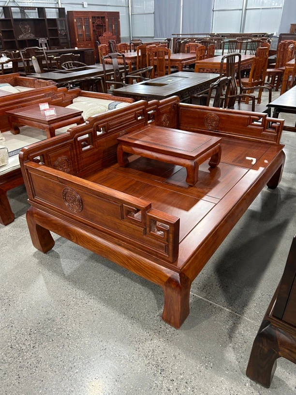 加宽1.2米国色天香罗汉床北方老榆木全榆木全榫卯长2米宽1.2米