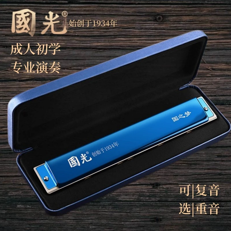 比赛级【国之梦24孔28孔重音复音口琴】复音C调复音口琴口琴成人用
