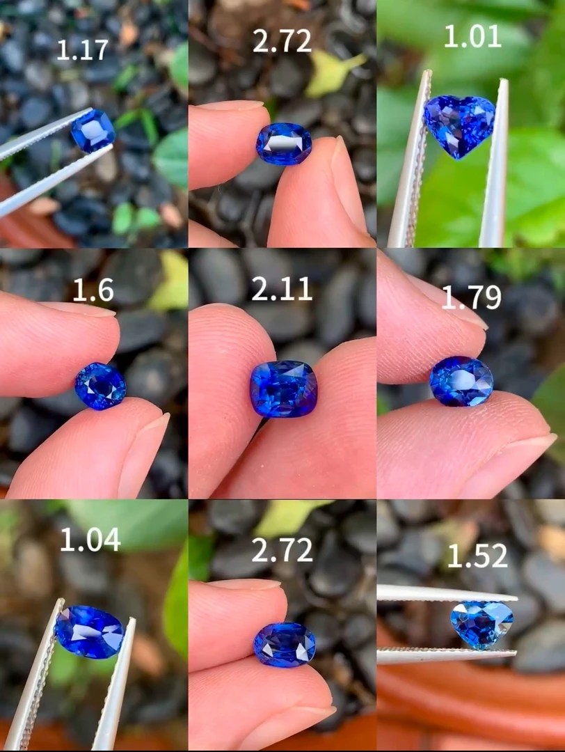 天然无烧皇家蓝色蓝宝石 全部吉尔德或AIGS国际证书 彩色宝石