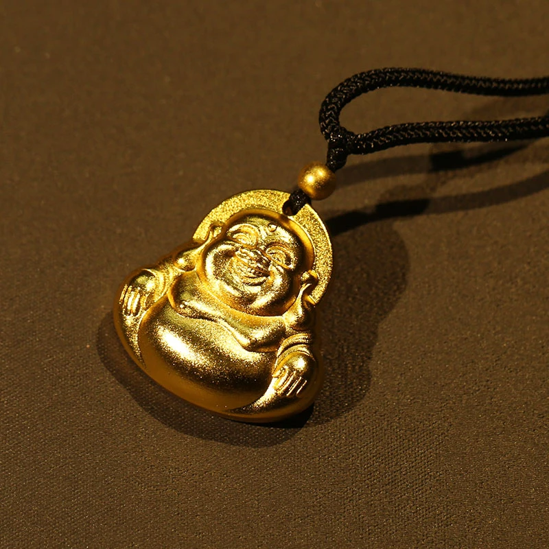 合金吊坠 新中式国潮金黄色经典佛公吊坠137