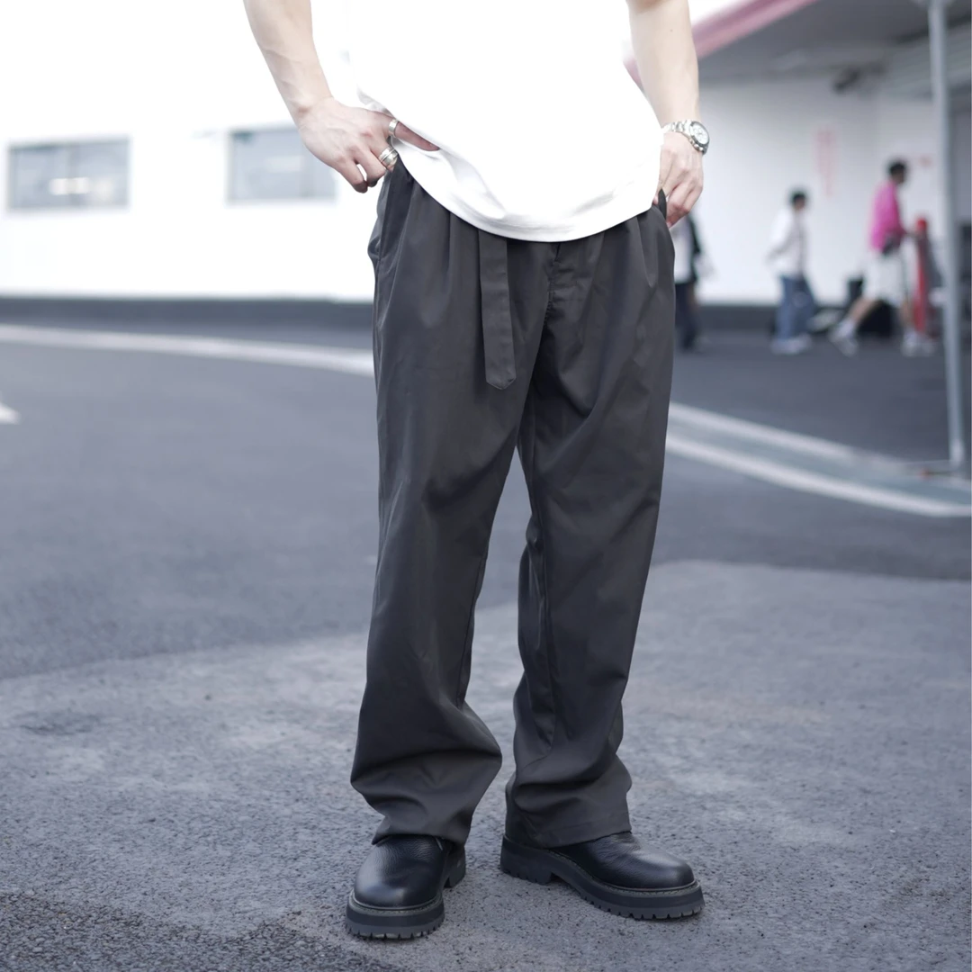 UTIMUS 24SS西裤剑道裤宽松休闲双打褶春夏长裤抗皱垂感吸湿排汗