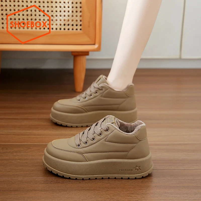 达芙妮集团旗下鞋柜雪地靴女2024冬季新款厚底棉鞋加绒加厚休闲鞋