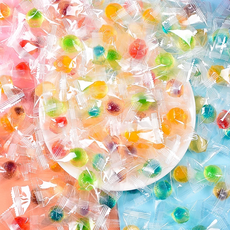 爆浆软糖水果味软糖果QQ软糖小零食喜糖糖果多口味混合袋装50克
