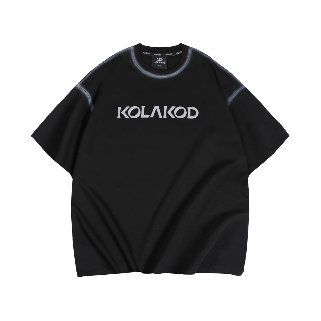 kolakod2025男士情侣夏季宽松潮流印花美式半袖圆领短袖T