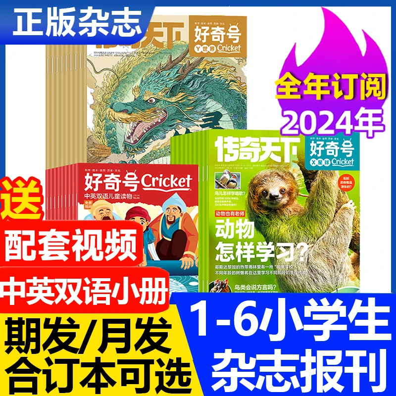 【开学季】好奇号杂志2024传奇天下儿童科普全年订阅期刊月刊