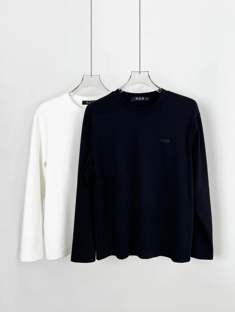 秋冬圆领磨毛加厚莫代尔长袖男士打底衫百搭纯色928