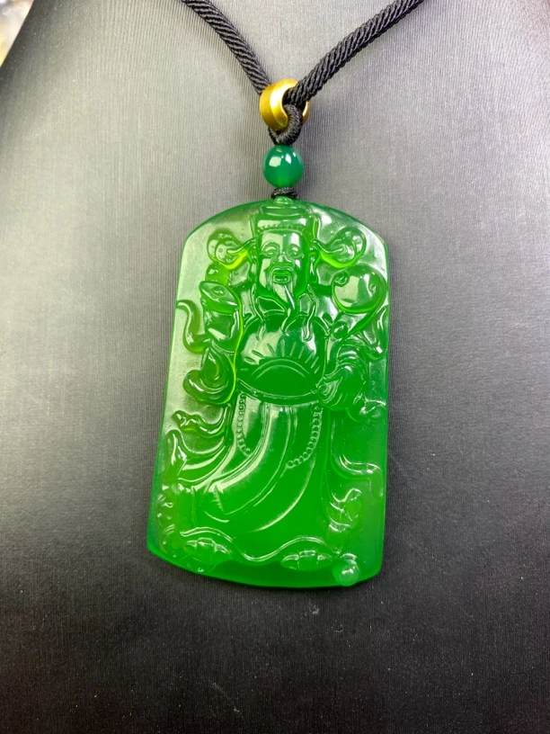 1195天然金绿宝、玛瑙玉财神带证书多样性发一