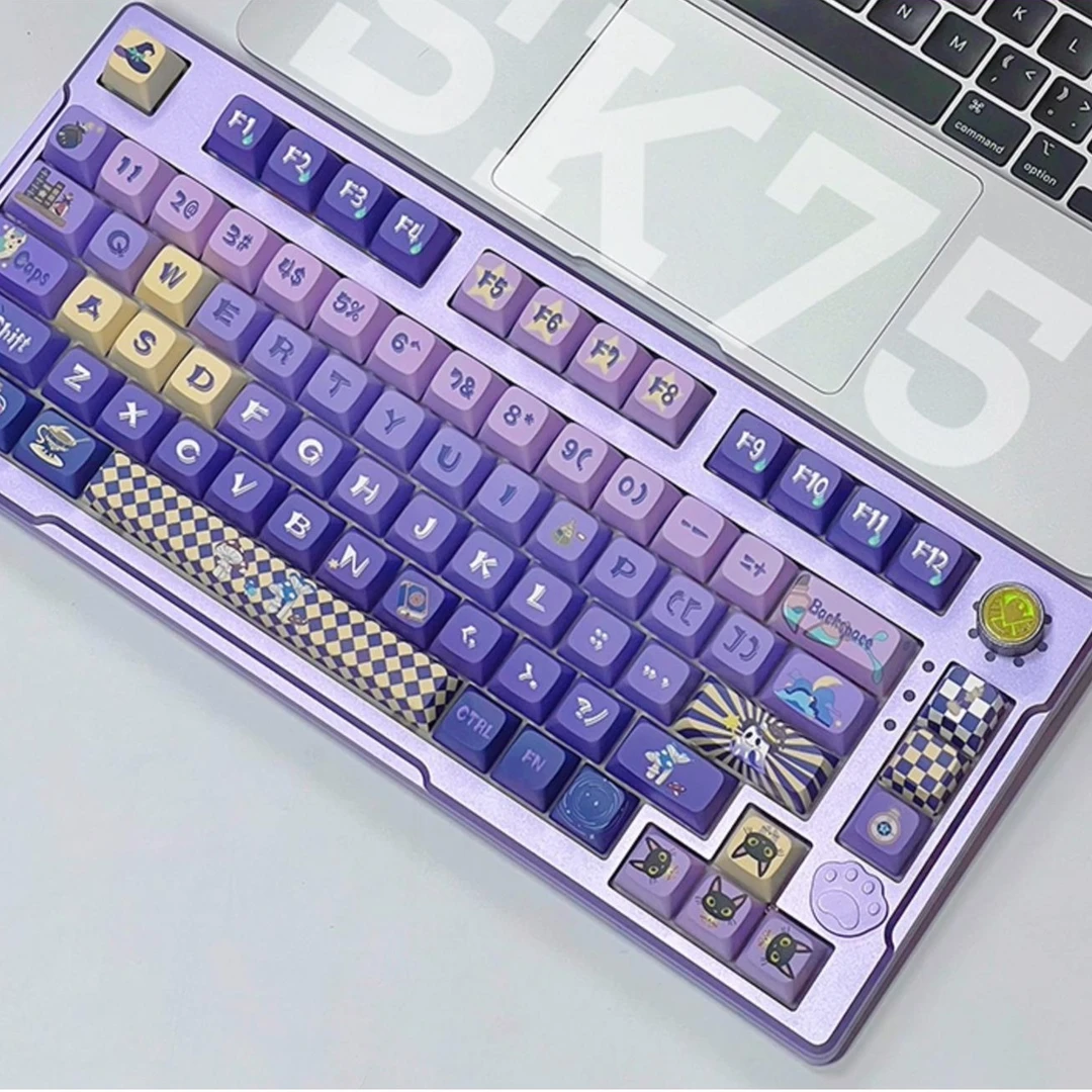 sk75热插拔三模gasket结构RGB带音乐律动 机械键盘客制化游戏外设