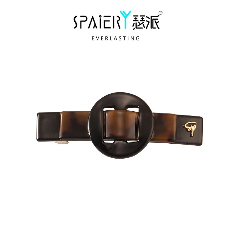 Spaiery瑟派老钱风一字夹女高级感发夹后脑勺半扎发横夹顶夹发卡