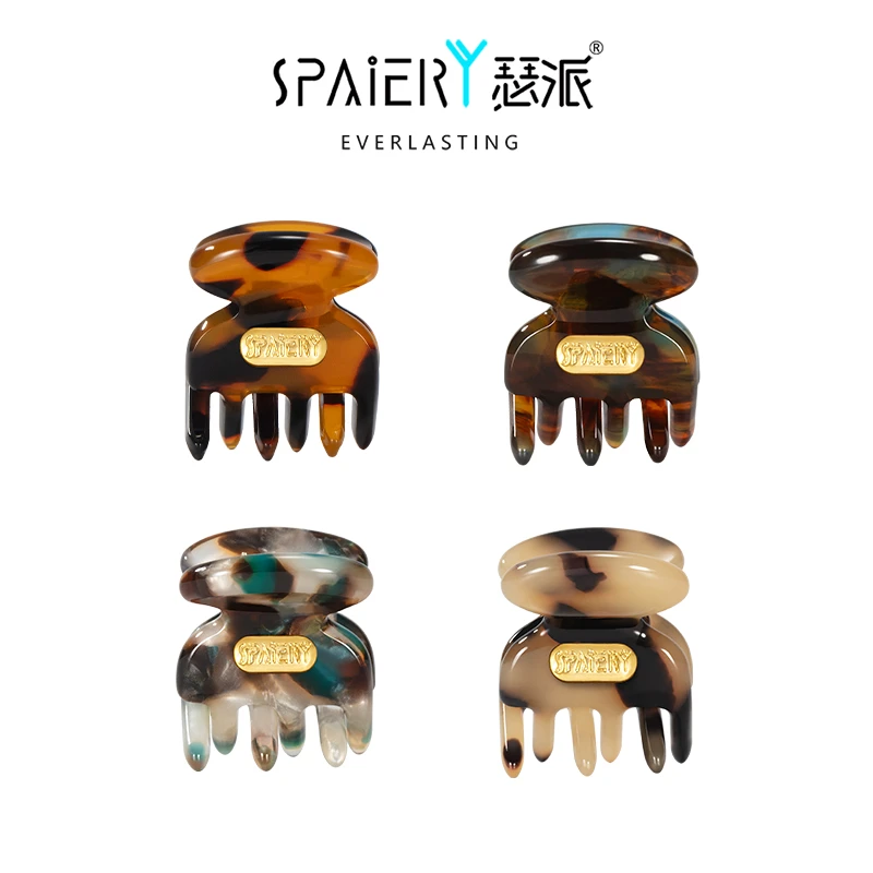 Sp瑟派气质精致迷你小抓夹女高马尾夹刘海夹小发卡发饰简约百搭