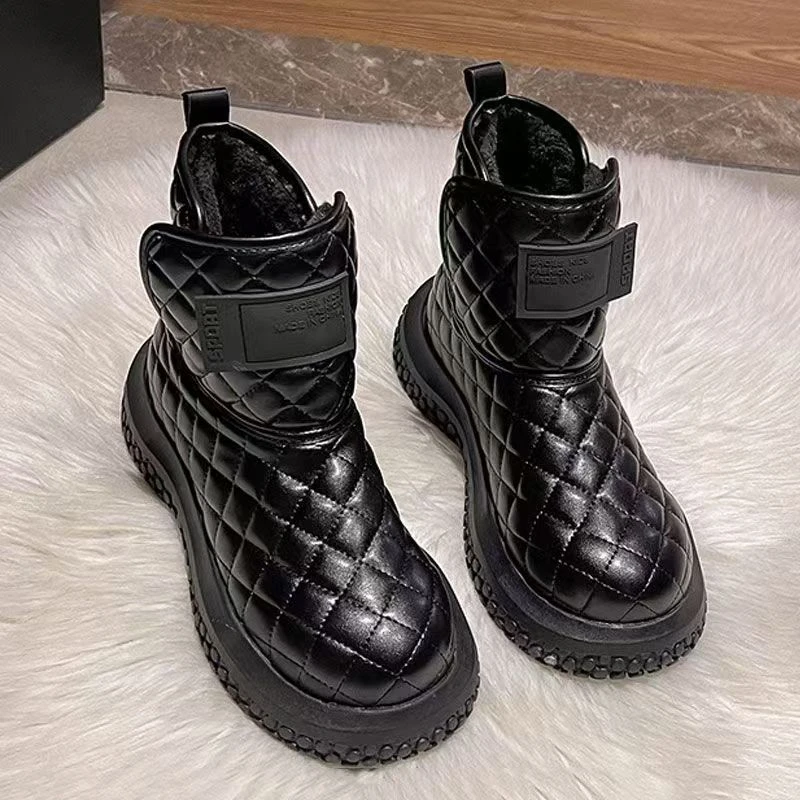 新款雪地靴女厚底冬季防水防滑加绒保暖防滑加厚高帮靴子高筒棉鞋