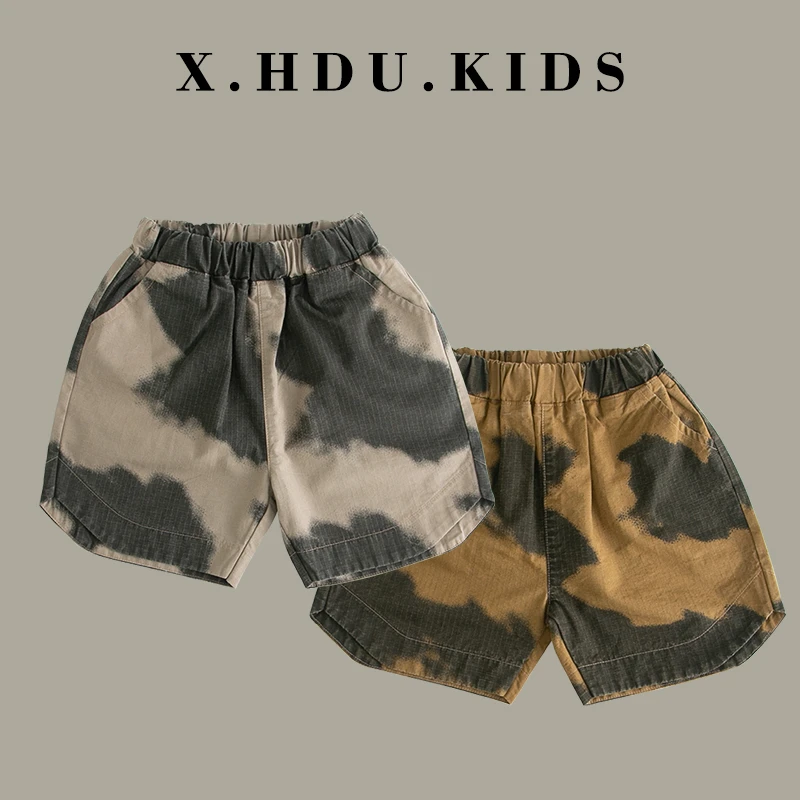 【小护犊】儿童短裤中小童五分裤宽松纯棉复古韩版休闲裤夏季百搭潮