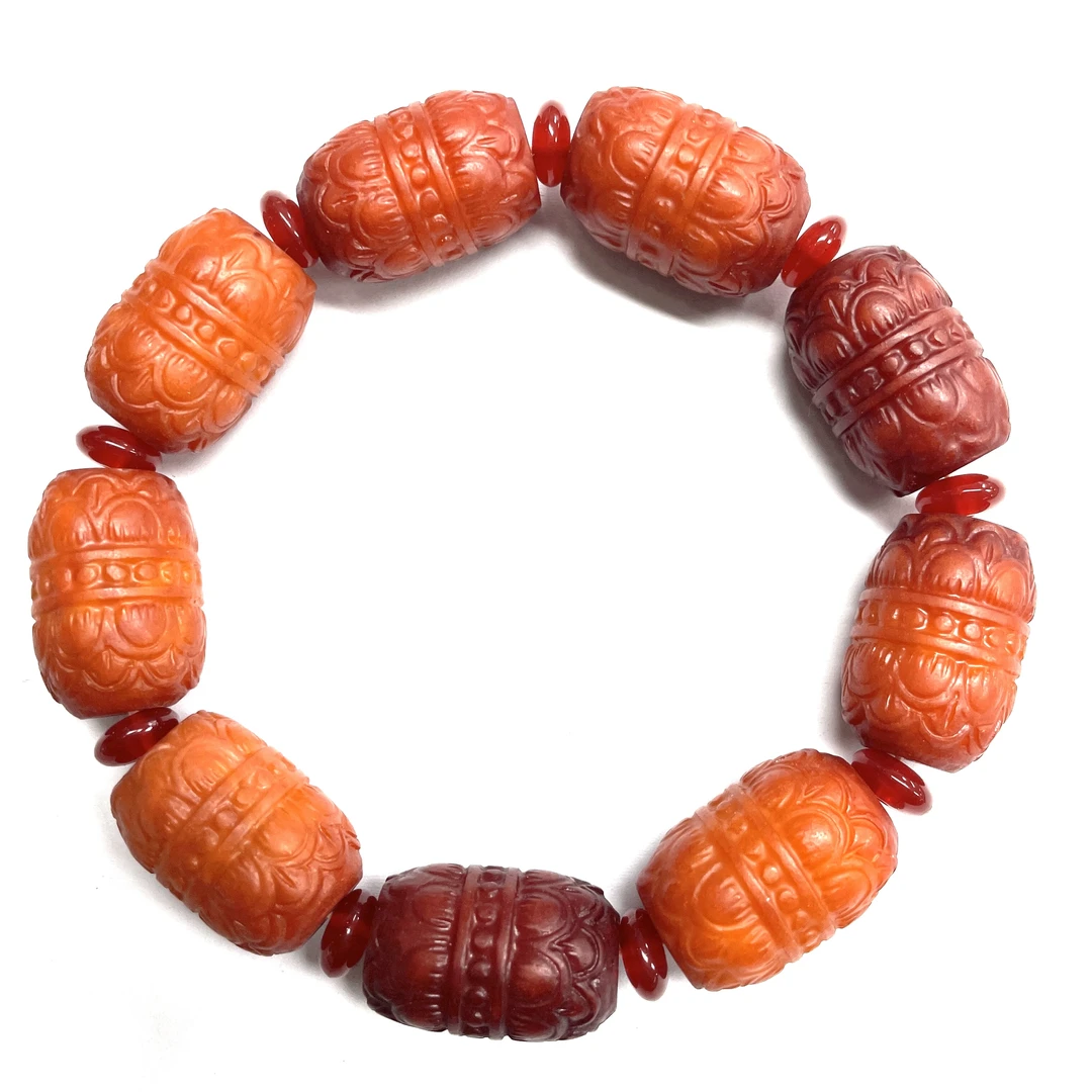 822号15mm老红蜡手串